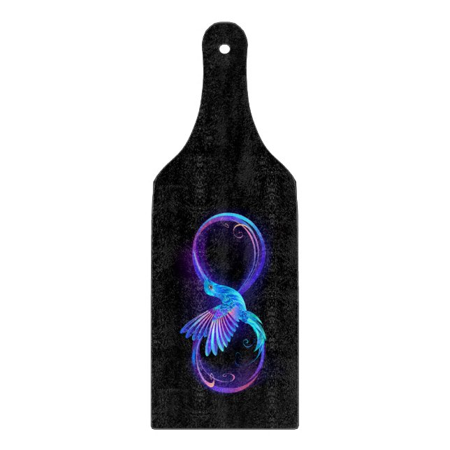 Neon Ofinity Symbol med glowing Hummingbird (Framsidan)