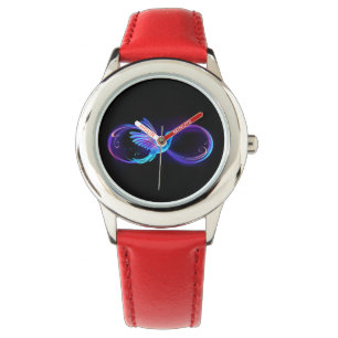 Neon Ofinity Symbol med glowing Hummingbird Armbandsur