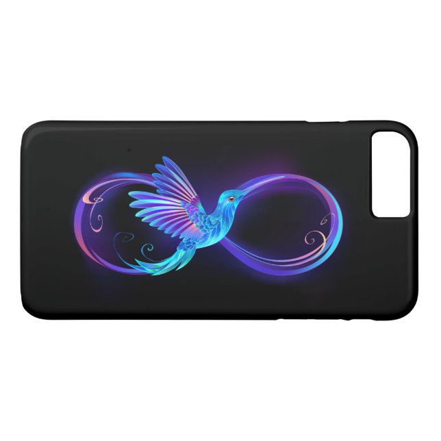Neon Ofinity Symbol med glowing Hummingbird Case-Mate iPhone Skal (Baksida (horisontal))