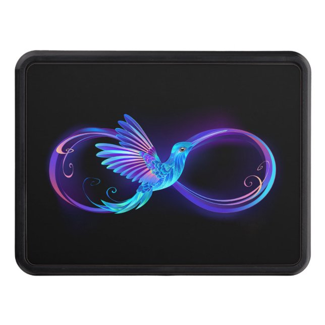 Neon Ofinity Symbol med glowing Hummingbird Dragkroksskydd (Framsidan)