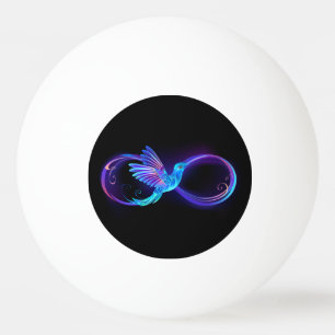 Neon Ofinity Symbol med glowing Hummingbird Pingisboll