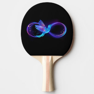Neon Ofinity Symbol med glowing Hummingbird Pingisracket
