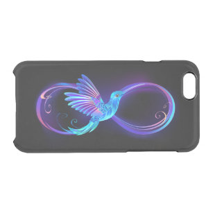 Neon Ofinity Symbol med glowing Hummingbird Clear iPhone 6/6S Skal