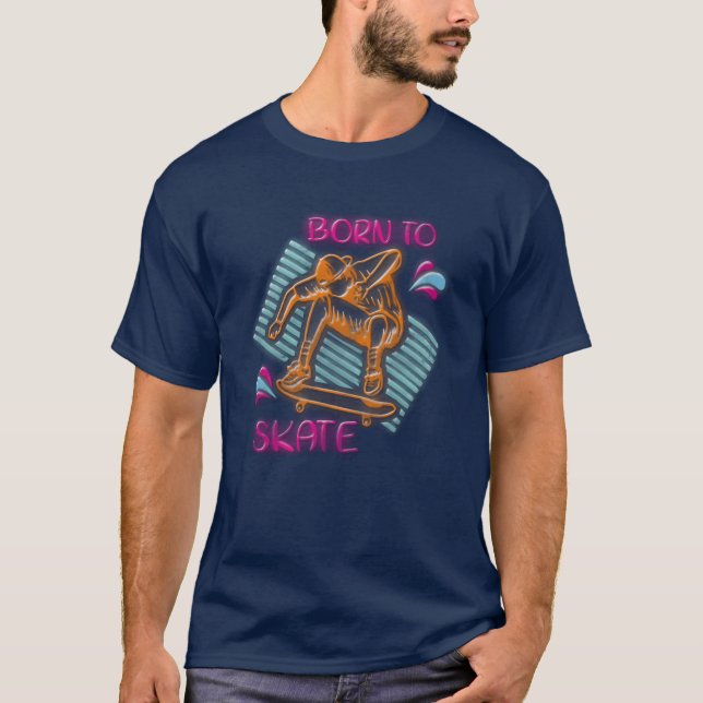 Neon Old School girl T Shirt (Framsida)