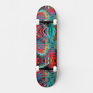 Neon Ombre Mönster Skateboard