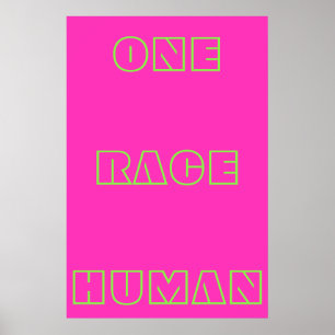 Neon One Tävling Human Quote Text Poster
