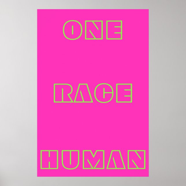 Neon One Tävling Human Quote Text Poster (Framsidan)