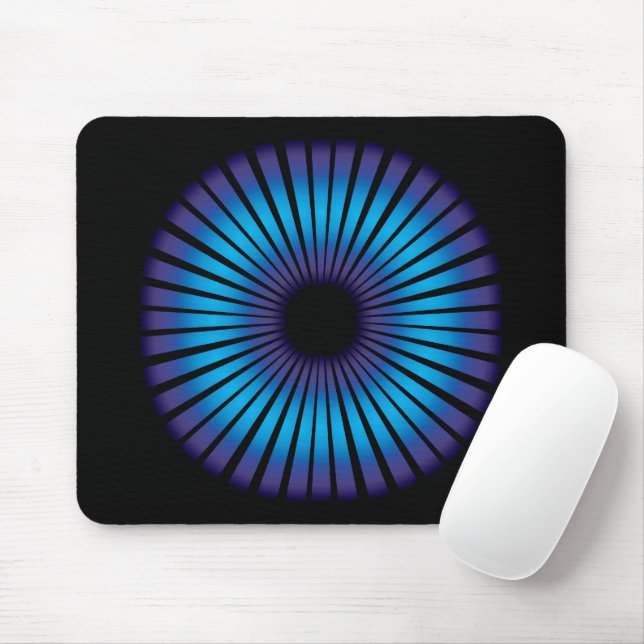Neon optisk Illusion på svart Musmatta (Med mus)