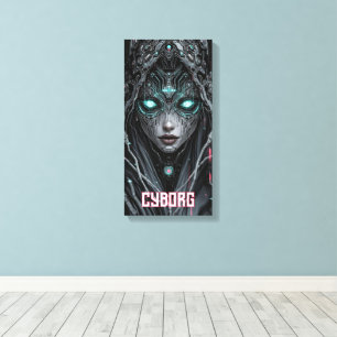 Neon Oracle Cyborg Canvastryck