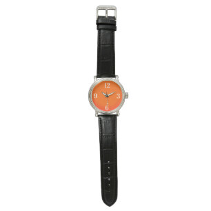 Neon orange - Arabiska siffror - bevakning Armbandsur
