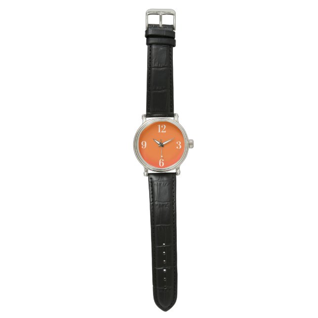Neon orange - Arabiska siffror - bevakning Armbandsur (Plan)
