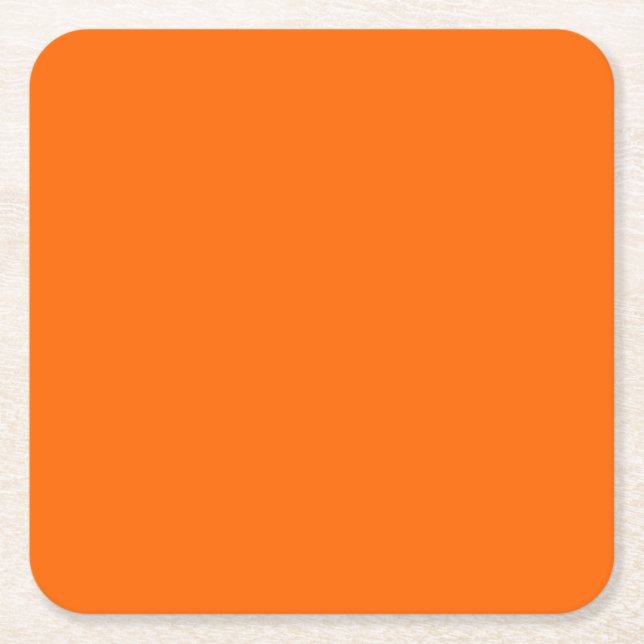neon orange -blank underlägg papper kvadrat (Framsidan)
