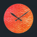 Neon Orange Bubble Pop Wrap Rund Klocka<br><div class="desc">Neon Orange Bubble Pop Wrap</div>