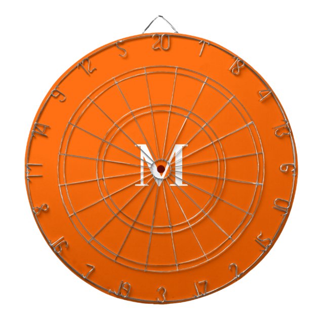 Neon Orange - ditt fet monogram Darttavla (Framsidan)