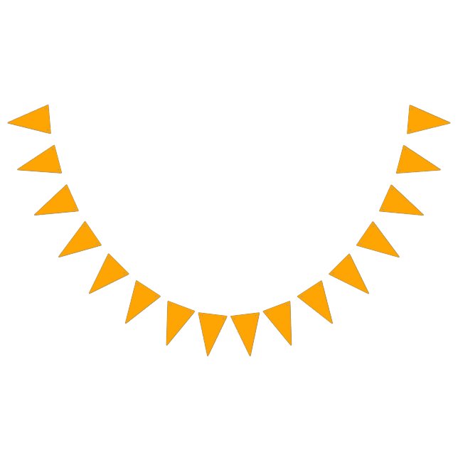 Neon Orange Enfärgad | Klassisk Vimplar (Alla)