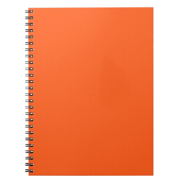 Neon Orange Enfärgad Minimalistisk Anteckningsbok (Framsidan)