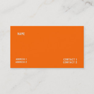 neon orange enfärgad visitkort