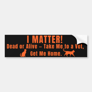 Neon Orange "I Matter" Bumper Sticker Bildekal