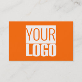 neon orange - lägg till din feta logotyp visitkort