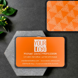 neon orange - lägg till din logotyp visitkort