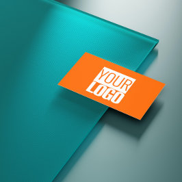 Neon orange - lägg till ditt logotyp visitkort