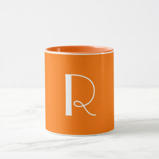 Neon Orange Monogram Unisex Mugg