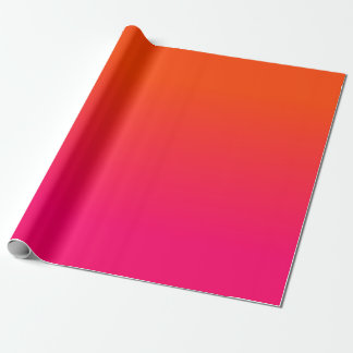 Neon Orange och Neon Rosa Ombre Skugga Färg Tona Presentpapper