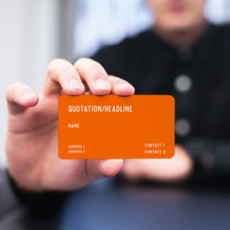 neon orange - QR-kod - Affärsbricka Visitkort