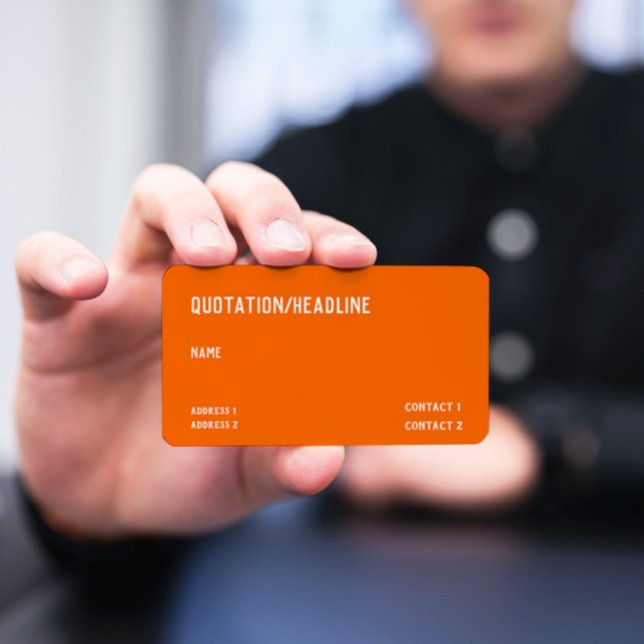 neon orange - QR-kod - Affärsbricka Visitkort (Skapare uppladdad)