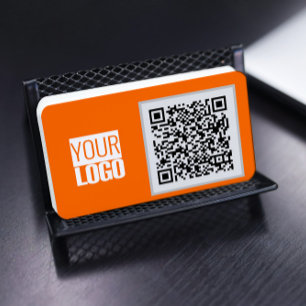 neon orange - QR-kod - Visitenkort Visitkort