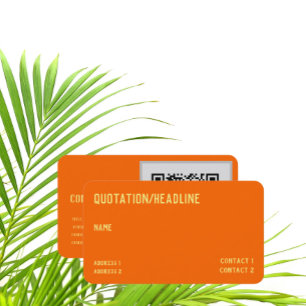 neon orange - QR-kod - Visitkort