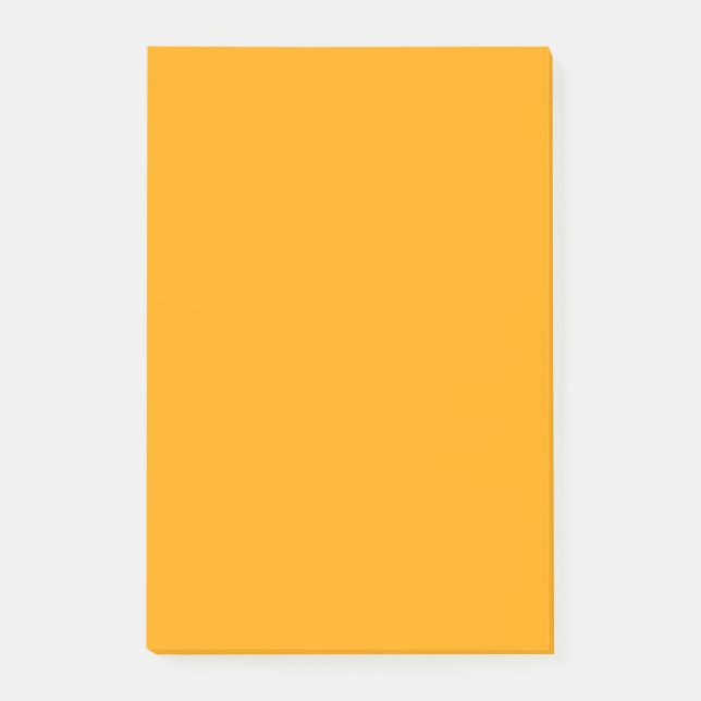Neon Orange Solid Färg | Klassisk Post-it Block (Framsida)