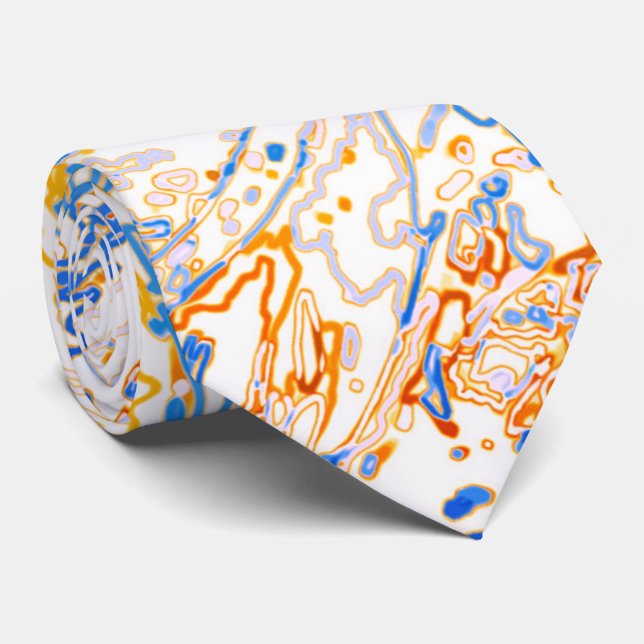 Neon Orange Yellow Blue Curvy Line Pattern -COOL Slips (Rullad)