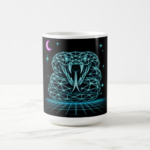 Neon Orm Synthwave - Retro Viper Attack Kaffemugg