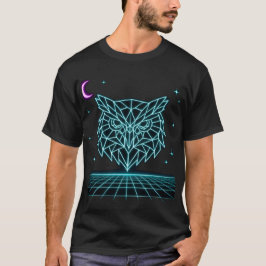 Neon Owl Synthwave - Retro Night Watcher T-shirt