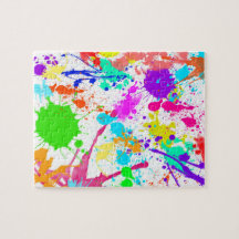 Neon Paint Splatter Colorful