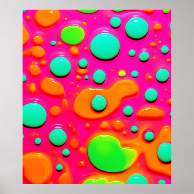 Neon Painting Bubble Art Poster (Framsidan)