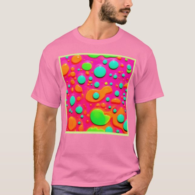 Neon Painting Bubble Art T Shirt (Framsida)