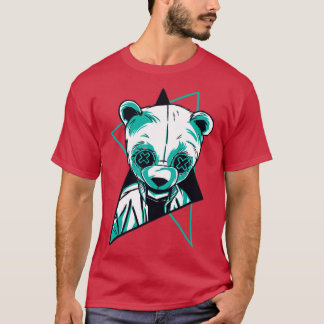 Neon Panda Retro T Shirt
