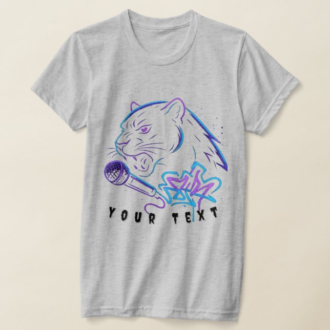 Neon panter-konstgåva t shirt (Laydown)