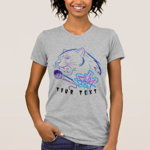 Neon panter-konstgåva t shirt