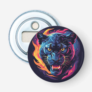 ⚡ Neon Panter Raseri Glöd 🐆 Djärv Urban Konst Flasköppnare
