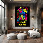 Neon Parrot Art - Färgfull pop Tropical Bird Desig Poster<br><div class="desc">Den här nybörjarpapegojans nybörjarmönster är ljusa och feta och ger en svart bakgrund med form av rosa,  gult,  grönt och blå abstrakt. En lekfull popkonst ser perfekt ut för tropiska viber och funky mode. Perfekt för papegoja älskare,  fet grafik fläkt och alla som har färglösa påstående-mönster.</div>
