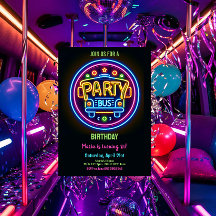 Neon Party Buss Glow Hopping 21:a födelsedagen