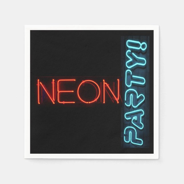 Neon Party Cocktail Napkin Pappersservett (Framsidan)