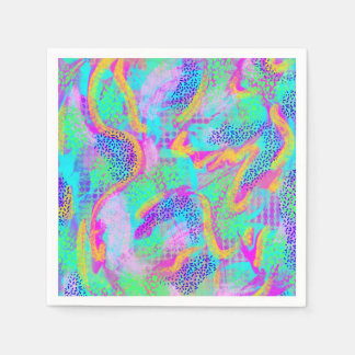 Neon party napkins pappersservett