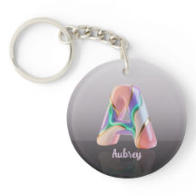 Neon Pastell Skulptural 3D Bokstav A