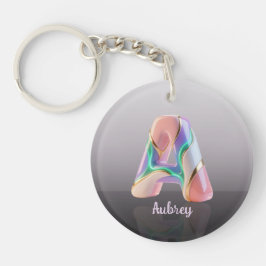 Neon Pastell Skulptural 3D Bokstav A