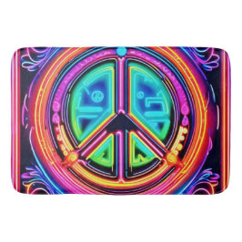 Neon Peace Mandala Badrumsmatta