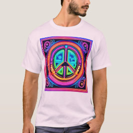 Neon Peace Mandala T Shirt